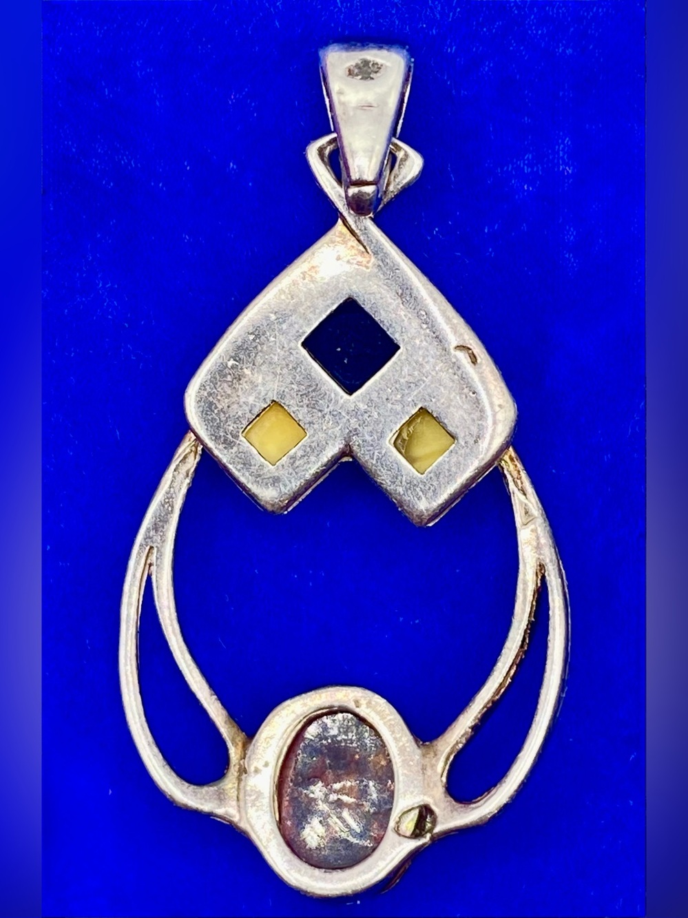 Baltic & Butterscotch Amber Sterling Silver Pendant - Picture 3 of 5